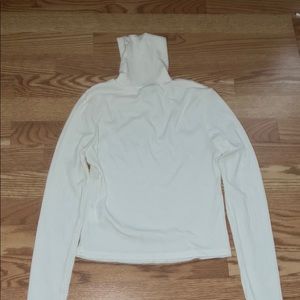Plain white turtle neck